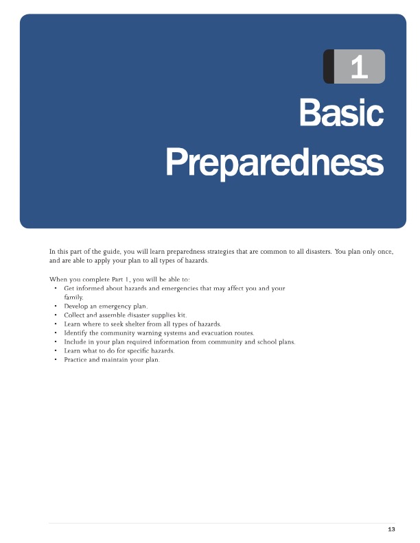 Basic Preparedness Guide Cover