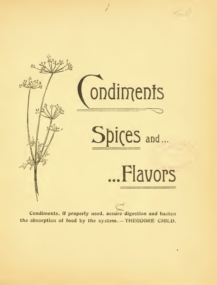 Condiments, Spices, and Flavors cover