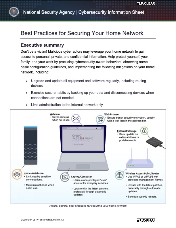 Best Practices for Securing Home Networks cover