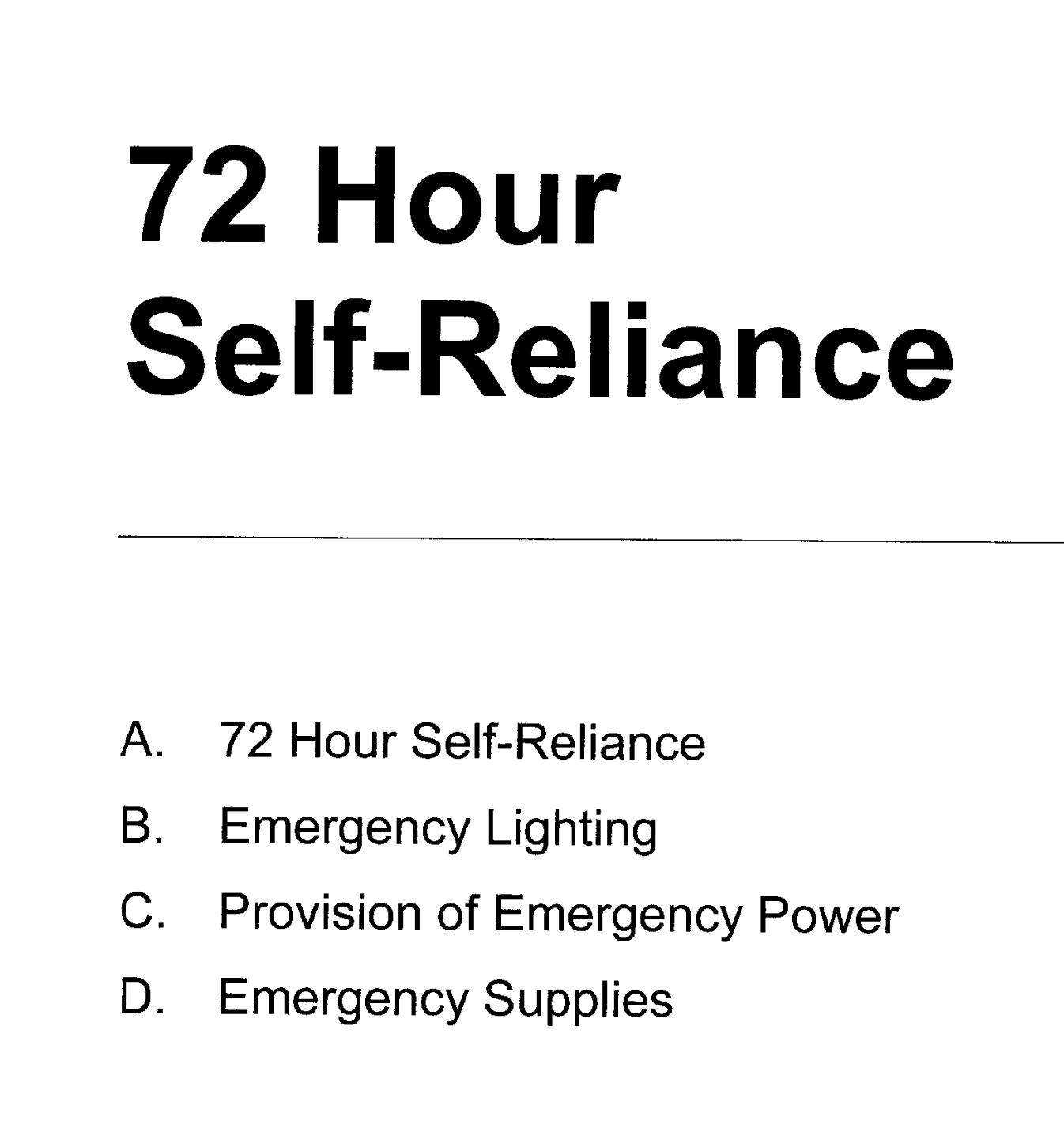 Disaster and Emergency 72-Hour Self-Reliance cover