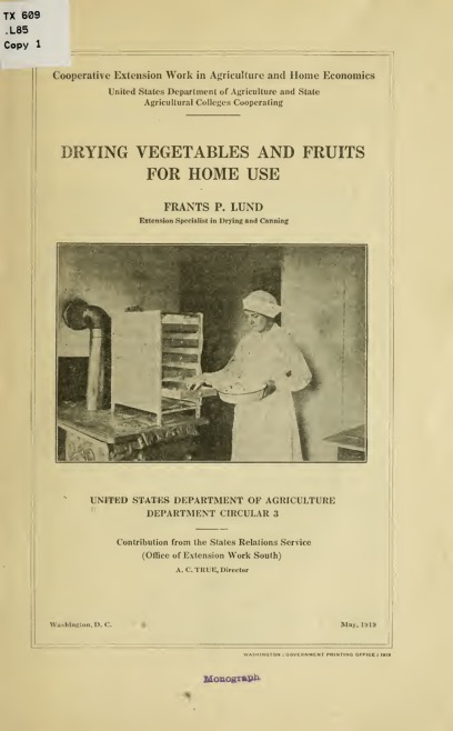 Drying Vegetables & Fruits for Home Use cover