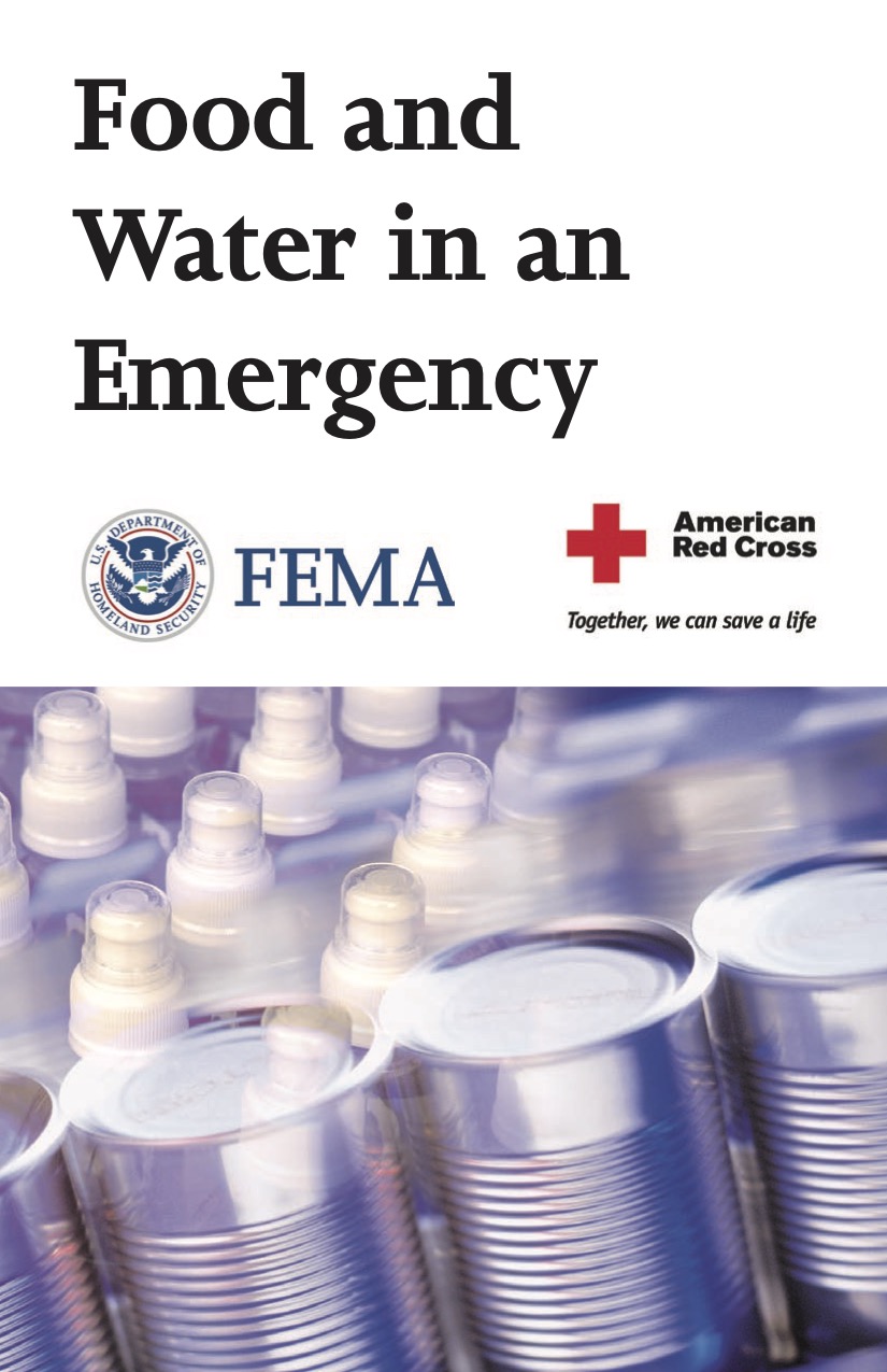 FEMA Food and Water in an Emergency cover