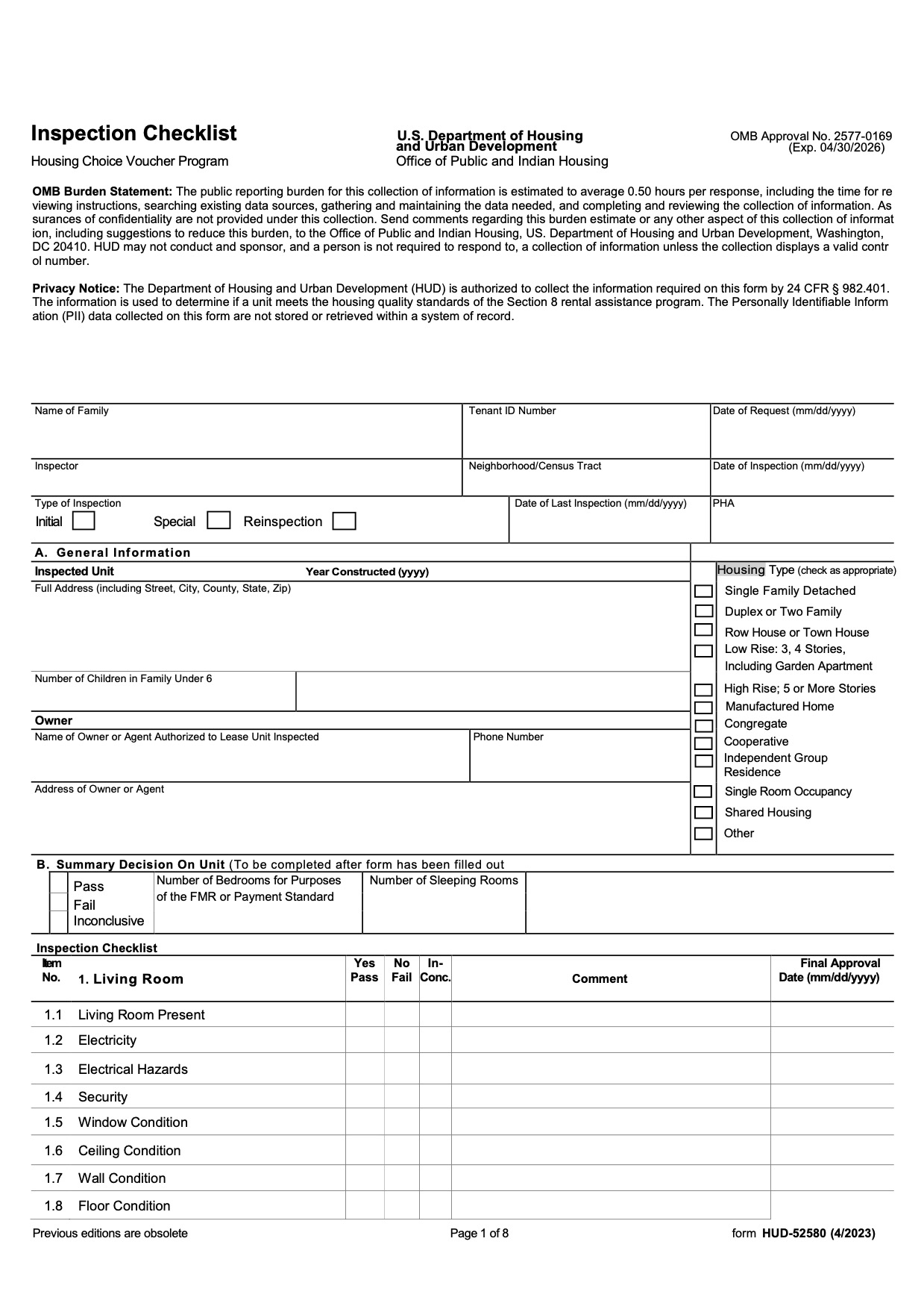Home Inspection Checklist cover